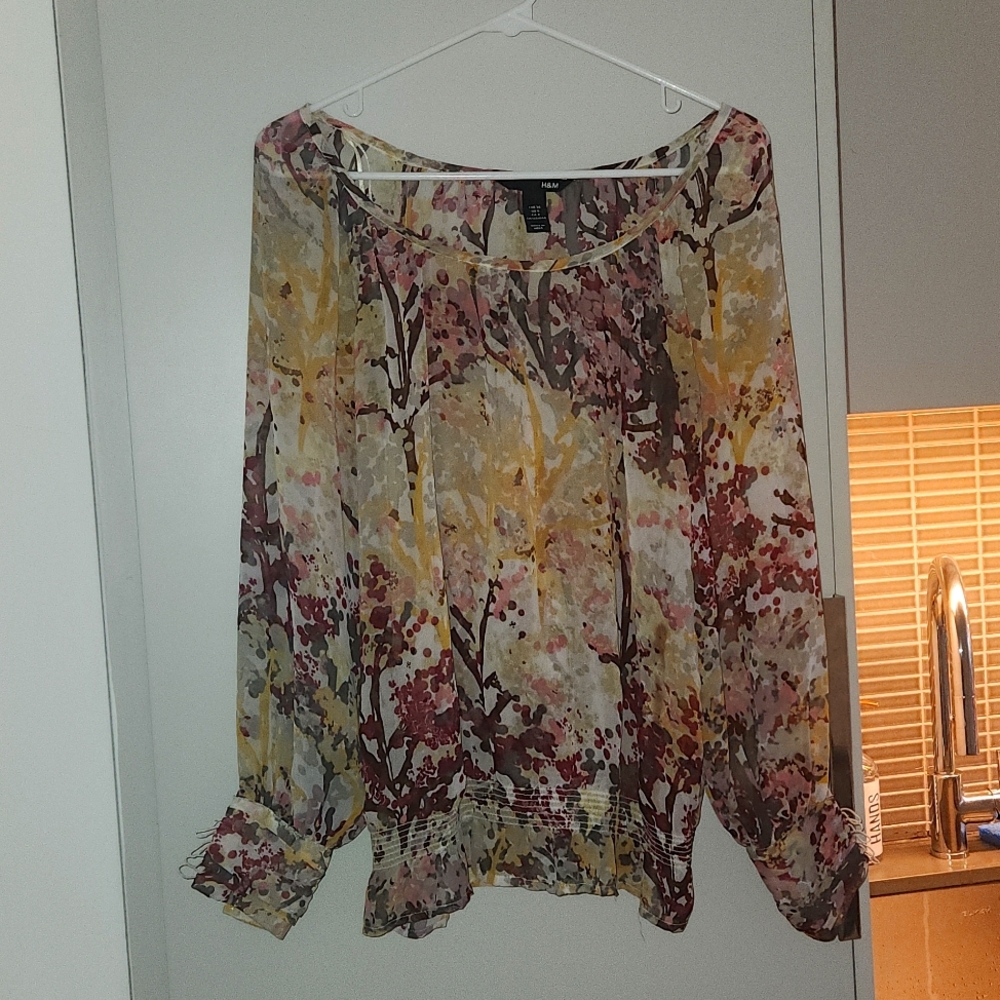 Flowy, Multicolored Sheer Top